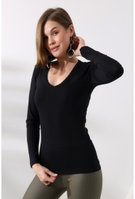 19645 KADIN UZUN KOL V YAKA BADY 