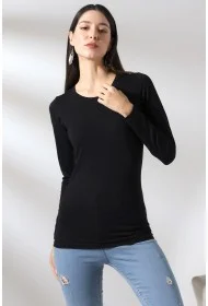 19646 KADIN UZUN KOL BİSİKLET YAKA BADY 