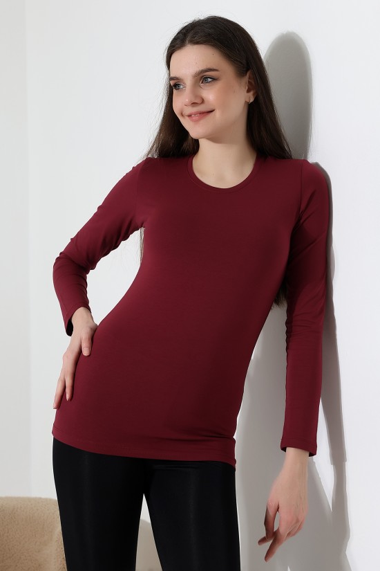 19646 KADIN UZUN KOL BİSİKLET YAKA BADY 