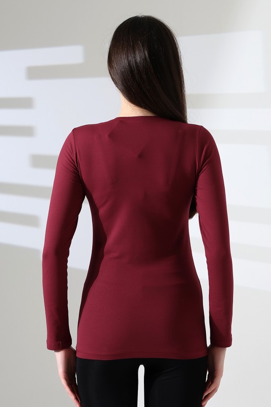 19646 KADIN UZUN KOL BİSİKLET YAKA BADY 