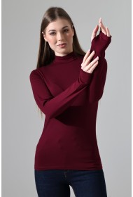 21756 KADIN YARIM BALIKÇI UZUN KOLU PARMAK GEÇMELİ BLUZ 21756 KADIN YARIM BALIKÇI UZUN KOLU PARMAK GEÇMELİ BLUZ