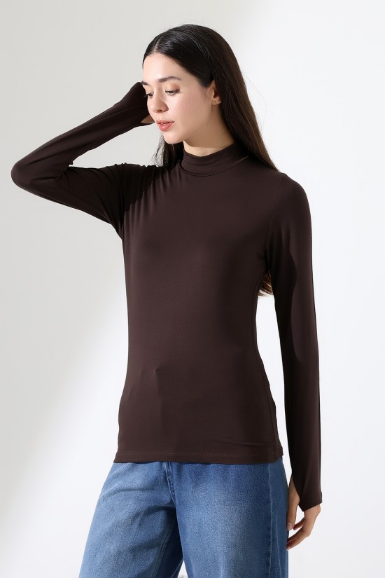 21756 KADIN YARIM BALIKÇI UZUN KOLU PARMAK GEÇMELİ BLUZ 21756 KADIN YARIM BALIKÇI UZUN KOLU PARMAK GEÇMELİ BLUZ