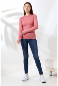 21756 KADIN YARIM BALIKÇI UZUN KOLU PARMAK GEÇMELİ BLUZ 21756 KADIN YARIM BALIKÇI UZUN KOLU PARMAK GEÇMELİ BLUZ