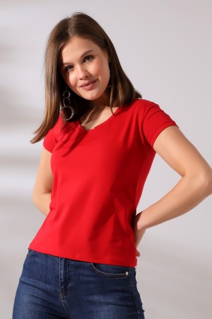 21043 KADIN KISA KOL V YAKA BADY 