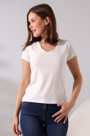 21043 KADIN KISA KOL V YAKA BADY 