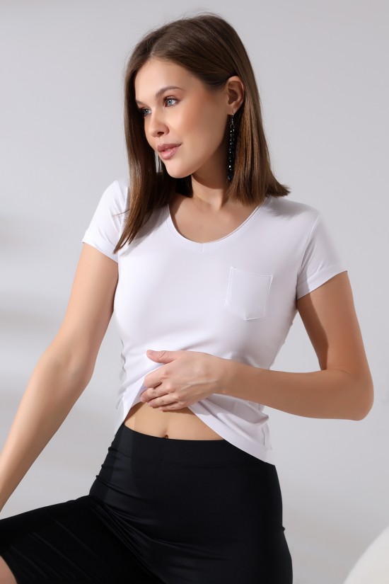 21065 BAYAN KISA KOL CEPLİ LYC PİS V YAKA BADY 21065 BAYAN KISA KOL CEPLİ LYC PİS V YAKA BADY