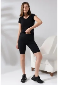 21065 KADIN KISA KOL CEPLİ LYC PİS V YAKA BADY 