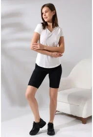 21065 KADIN KISA KOL CEPLİ LYC PİS V YAKA BADY 