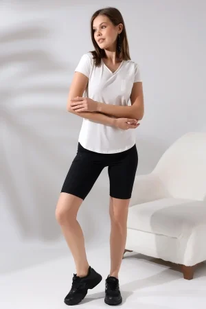 21065 KADIN KISA KOL CEPLİ LYC PİS V YAKA BADY 