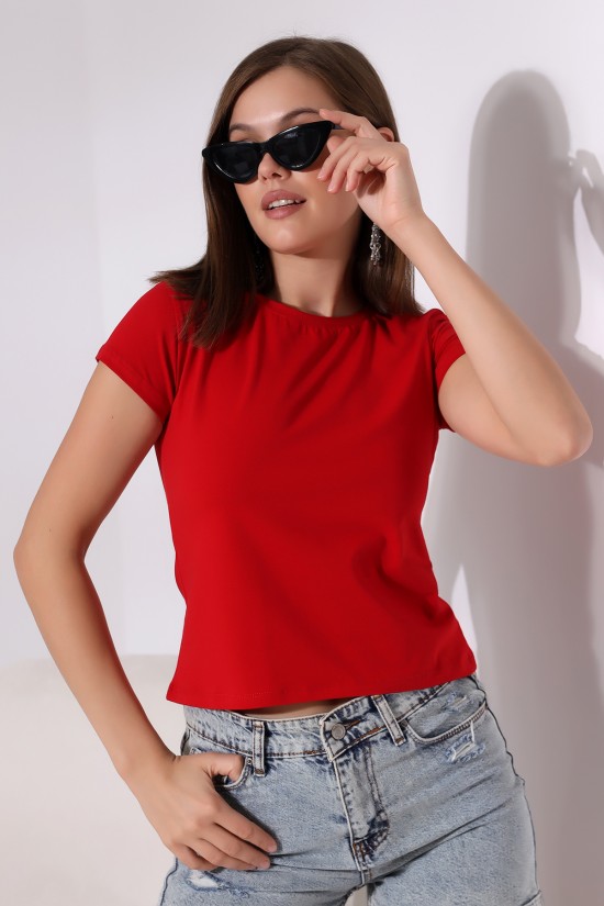 21060  BAYAN KISA KOL BİSİKLET YAKA BADY 