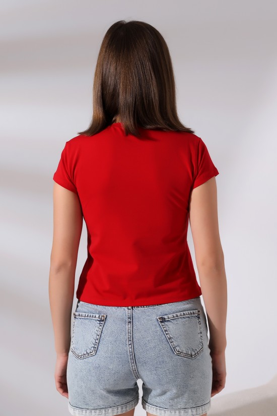 21060  BAYAN KISA KOL BİSİKLET YAKA BADY 