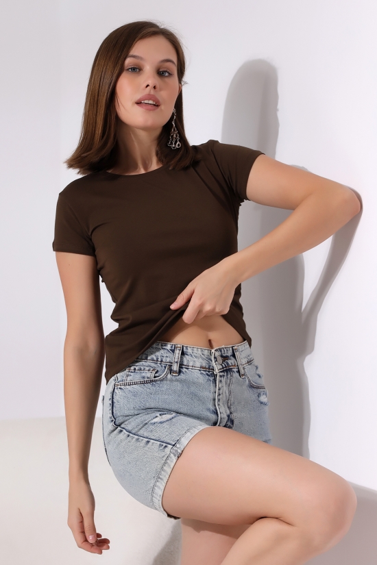 21060  BAYAN KISA KOL BİSİKLET YAKA BADY 