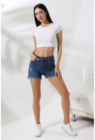 21750 KADIN KISA KOL TEM.BİYEYELİ BİSİKLET YAKA CROP BADY 21750 KADIN KISA KOL TEM.BİYEYELİ BİSİKLET YAKA CROP BADY