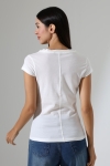 22309  KADIN MİNİMAL KISA KOL İNCE PAMUKLU BİSİKLET YAKA TSHIRT 