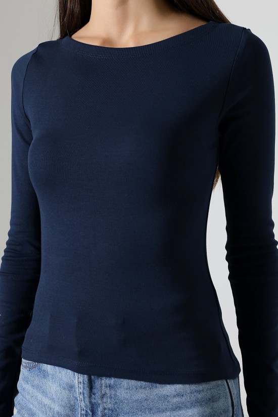 21897 KADIN KAYIK YAKA FULL LYC KOMPAKT PENYE RİB UZUN KOL TSHIRT 21897 KADIN KAYIK YAKA FULL LYC KOMPAKT PENYE RİB UZUN KOL TSHIRT