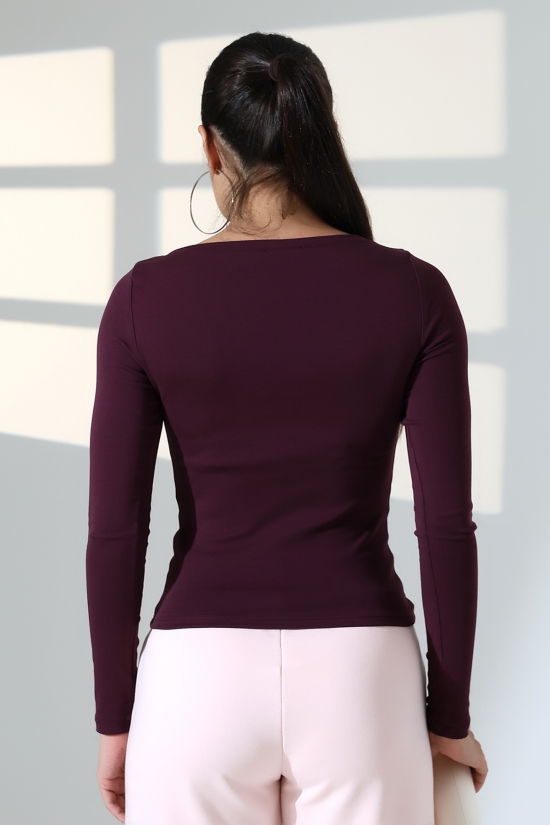 21897 KADIN KAYIK YAKA FULL LYC KOMPAKT PENYE RİB UZUN KOL TSHIRT 21897 KADIN KAYIK YAKA FULL LYC KOMPAKT PENYE RİB UZUN KOL TSHIRT