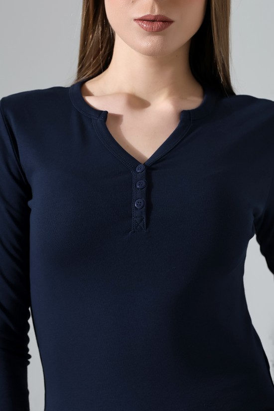 21926 KADIN FULL LYC KOMPAKT PENYE RİB UZUN KOL AÇIK PATLI DÜĞMELİ TSHIRT 21926 KADIN FULL LYC KOMPAKT PENYE RİB UZUN KOL AÇIK PATLI DÜĞMELİ TSHIRT