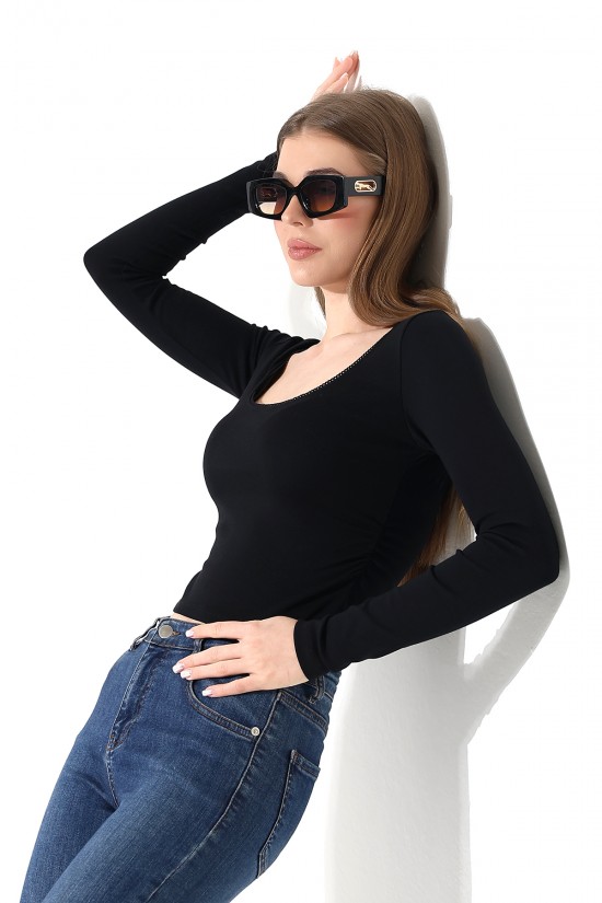 21946 KADIN FULL LYC COMP PENYE RİB UZUN KOL U YAKASI TIRN LAST. YAKA TSHIRT 21946 KADIN FULL LYC COMP PENYE RİB UZUN KOL U YAKASI TIRN LAST. YAKA TSHIRT