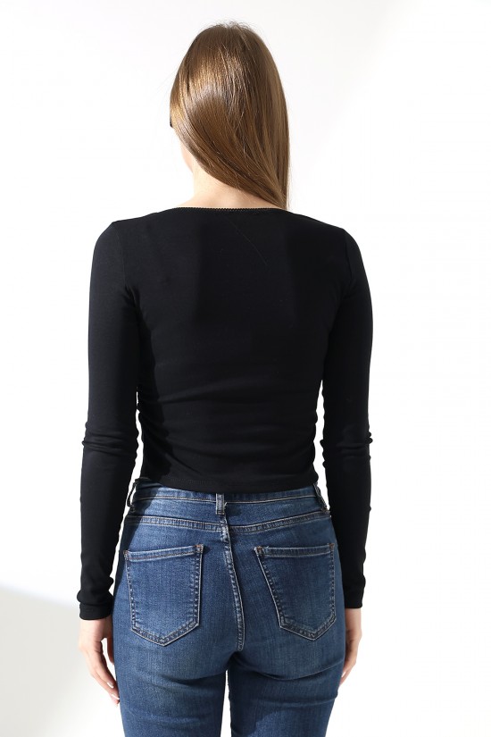 21946 KADIN FULL LYC COMP PENYE RİB UZUN KOL U YAKASI TIRN LAST. YAKA TSHIRT 21946 KADIN FULL LYC COMP PENYE RİB UZUN KOL U YAKASI TIRN LAST. YAKA TSHIRT