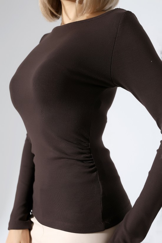 21951 KADIN KAYIK YAKA YANLARI LAST BÜZGÜLÜ FULL LYC VORTVİSK RİBANA UZUN KOL TSHIRT 21951 KADIN KAYIK YAKA YANLARI LAST BÜZGÜLÜ FULL LYC VORTVİSK RİBANA UZUN KOL TSHIRT