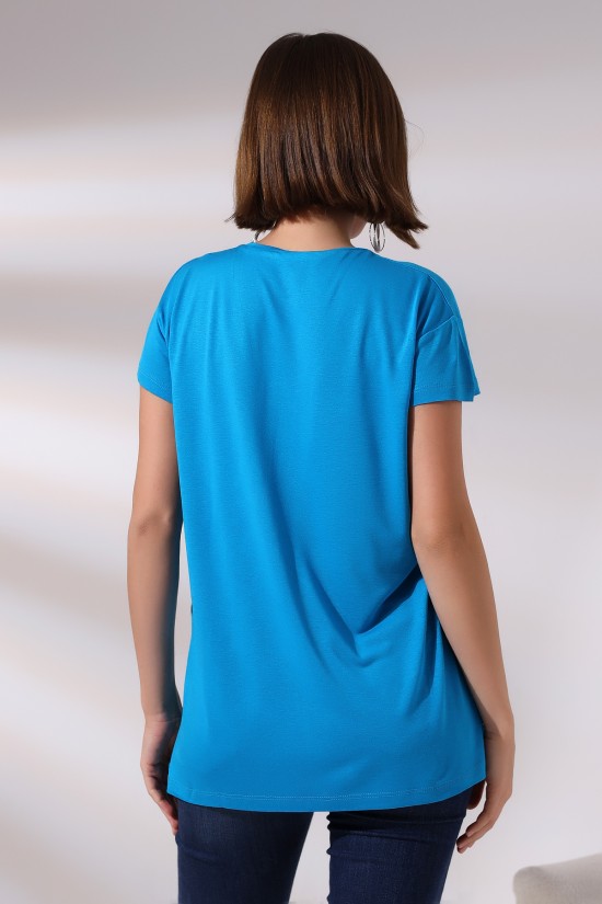 19410 KADIN KISA KOL SALAŞ V YAKA VSK TSHIRT 19410 KADIN KISA KOL SALAŞ V YAKA VSK TSHIRT