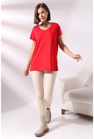 19410 KADIN KISA KOL SALAŞ V YAKA VSK TSHIRT 19410 KADIN KISA KOL SALAŞ V YAKA VSK TSHIRT