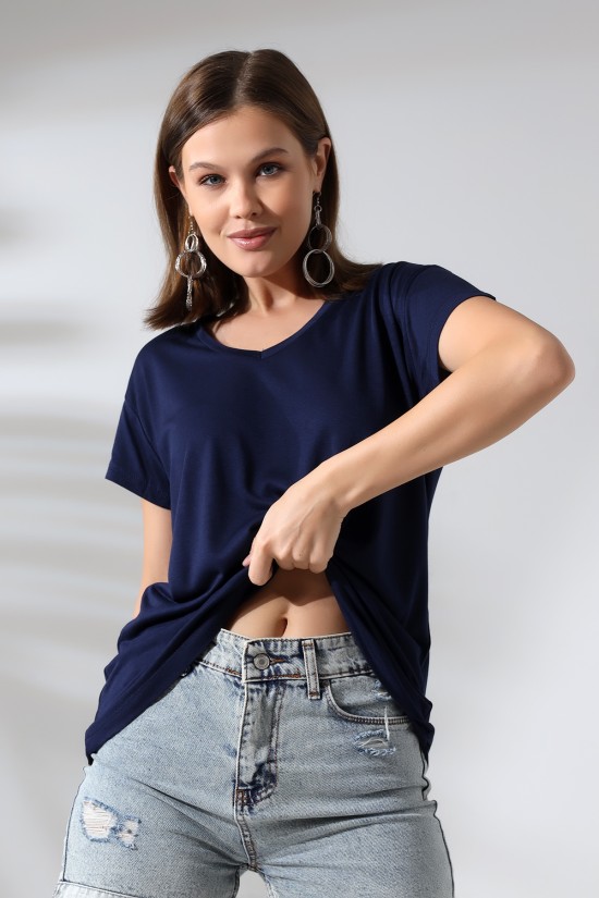 19410 BAYAN KISA KOL SALAŞ V YAKA VSK TSHIRT 19410 BAYAN KISA KOL SALAŞ V YAKA VSK TSHIRT