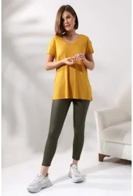 19410 KADIN KISA KOL SALAŞ V YAKA VSK TSHIRT 19410 KADIN KISA KOL SALAŞ V YAKA VSK TSHIRT