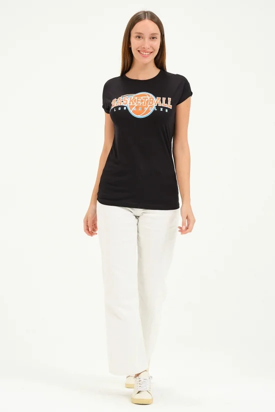 20226 BASKETBALL BASK. BAYAN KISA KOLU BEDENDE VSK TSHIRT