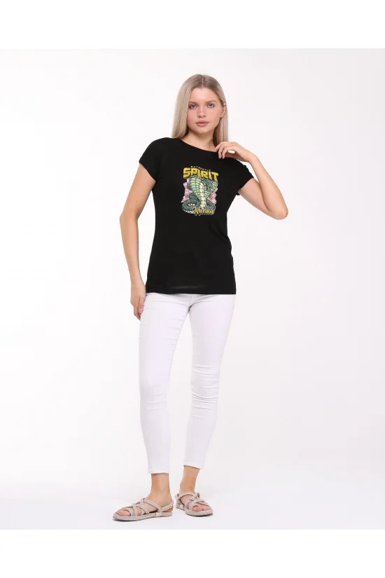 20602 SPİRİT COBRA BASK. BAYAN KISA KOLU BEDENDE VSK TSHIRT