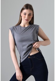 21572 BAYAN KOLSUZ GENİŞ KOL EVİ İÇ KAPAKLI ARKA ETEĞİ OVAL PAMUKLU TSHIRT 21572 BAYAN KOLSUZ GENİŞ KOL EVİ İÇ KAPAKLI ARKA ETEĞİ OVAL PAMUKLU TSHIRT