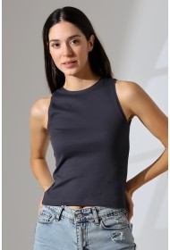 21561  KADIN KOLSUZ LİKRASIZ RİB PAMUKLU KOLSUZ ATLET 