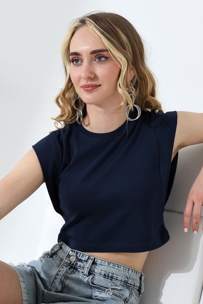 21670 KADIN KOLSUZ DİK OMUZ KOL EVİ İÇ KAPAK FULL LYC COM.PENYE RİBANA CROP TSHIRT 21670 KADIN KOLSUZ DİK OMUZ KOL EVİ İÇ KAPAK FULL LYC COM.PENYE RİBANA CROP TSHIRT
