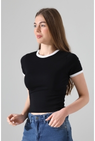 21832 KADIN FULL LYC PENYE KOMPAKT RİB.YAKA VE KOLAĞZI GARNİLİ BİSİKLET YAKA TSHIRT 21832 KADIN FULL LYC PENYE KOMPAKT RİB.YAKA VE KOLAĞZI GARNİLİ BİSİKLET YAKA TSHIRT