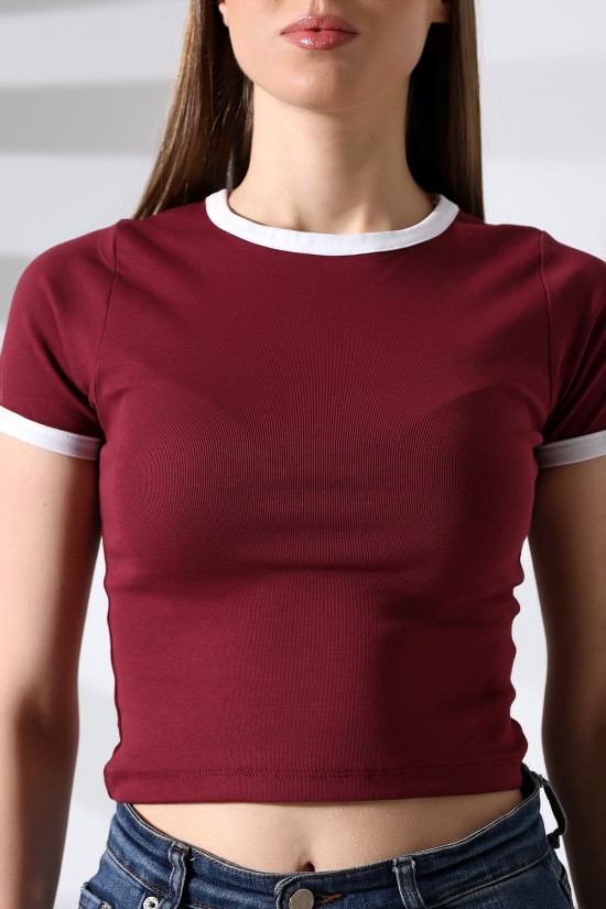 21832 KADIN FULL LYC PENYE KOMPAKT RİB.YAKA VE KOLAĞZI GARNİLİ BİSİKLET YAKA TSHIRT 21832 KADIN FULL LYC PENYE KOMPAKT RİB.YAKA VE KOLAĞZI GARNİLİ BİSİKLET YAKA TSHIRT