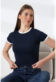 21832 KADIN FULL LYC PENYE KOMPAKT RİB.YAKA VE KOLAĞZI GARNİLİ BİSİKLET YAKA TSHIRT 21832 KADIN FULL LYC PENYE KOMPAKT RİB.YAKA VE KOLAĞZI GARNİLİ BİSİKLET YAKA TSHIRT