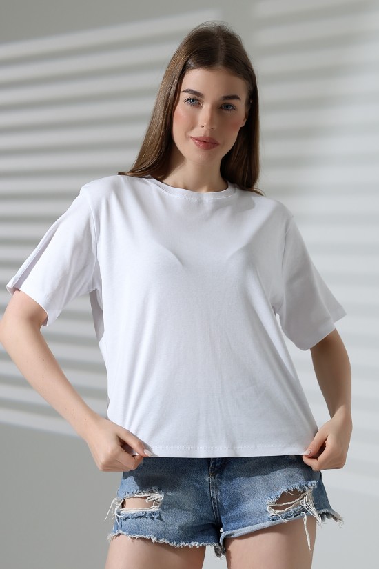 21964 KADIN PENYE COMP LİKRASIZ RİB PAMUKLU KISA KOL BİSİKLET YAKA TSHIRT 21964 KADIN PENYE COMP LİKRASIZ RİB PAMUKLU KISA KOL BİSİKLET YAKA TSHIRT