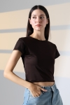 21974 KADIN  FULL LYC MİKRO  BİSİKLET YAKA TSHIRT