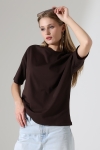 22120 KADIN 24/1 PENYE KOMPAKT GENİŞ SALAŞ KISA KOL TSHIRT