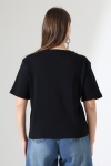 22177 KADIN İNTERLOK PENYE COMP PAMUKLU KISA KOL BİSİKLET YAKA TSHIRT