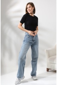 21560 KADIN PENYE COMP LİKRASIZ RİB PAMUKLU BİSİKLET YAKA CROP TSHIRT 21560 KADIN PENYE COMP LİKRASIZ RİB PAMUKLU BİSİKLET YAKA CROP TSHIRT