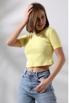 21560 KADIN PENYE COMP LİKRASIZ RİB PAMUKLU BİSİKLET YAKA CROP TSHIRT 21560 KADIN PENYE COMP LİKRASIZ RİB PAMUKLU BİSİKLET YAKA CROP TSHIRT