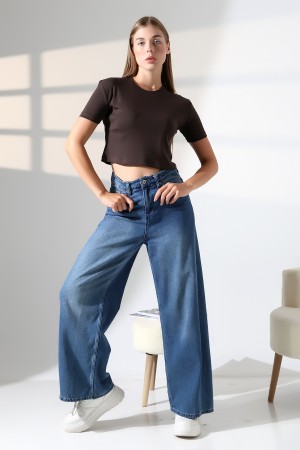 21560 KADIN PENYE COMP LİKRASIZ RİB PAMUKLU BİSİKLET YAKA CROP TSHIRT 21560 KADIN PENYE COMP LİKRASIZ RİB PAMUKLU BİSİKLET YAKA CROP TSHIRT