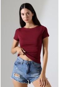 21996 KADIN KAYIK YAKA FULL LYC KOMPAKT PENYE KISA KOL TSHIRT 21996 KADIN KAYIK YAKA FULL LYC KOMPAKT PENYE KISA KOL TSHIRT