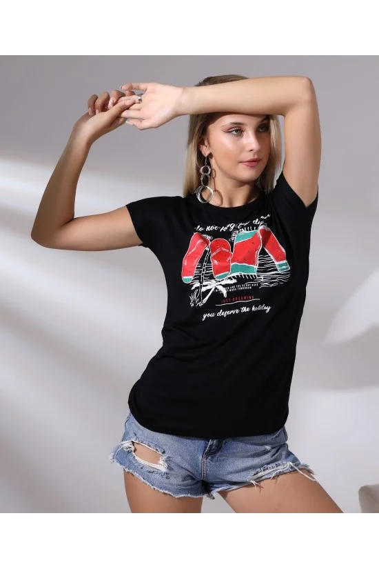 20479  DO NOT FORGET  BASK.BAYAN KISA KOLU BEDENDE SALAŞ VSK TSHIRT 