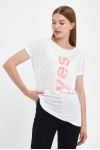 20345 YES KIRIK  BASK.BAYAN KISA KOLU BEDENDE SALAŞ VSK TSHIRT 
