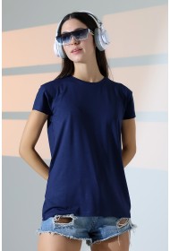 21256 KADIN KISA KOL SALAŞ BİSİKLET YAKA VSK TSHIRT