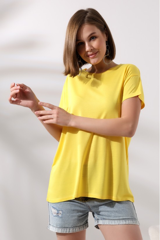 21256 KADIN KISA KOL SALAŞ BİSİKLET YAKA VSK TSHIRT 21256 KADIN KISA KOL SALAŞ BİSİKLET YAKA VSK TSHIRT