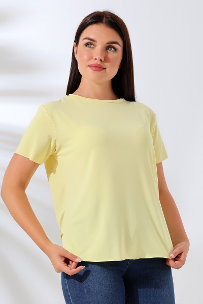21638 KADIN MİKROPOLY GENİŞ BİSİKLET YAKA KISA KOLU VE ETEĞİ DİKİŞSİZ MİKROFAY TSHIRT  21638 KADIN MİKROPOLY GENİŞ BİSİKLET YAKA KISA KOLU VE ETEĞİ DİKİŞSİZ MİKROFAY TSHIRT