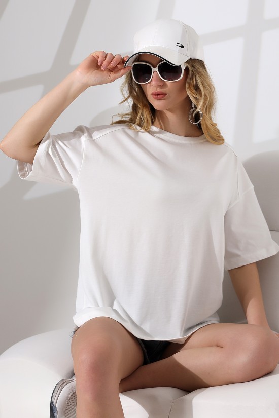 21669 KADIN KALIN FAYN PENYE COMPACK OMUZ PARÇALI KISA KOL GENİŞ SALAŞ TSHIRT 21669 KADIN KALIN FAYN PENYE COMPACK OMUZ PARÇALI KISA KOL GENİŞ SALAŞ TSHIRT